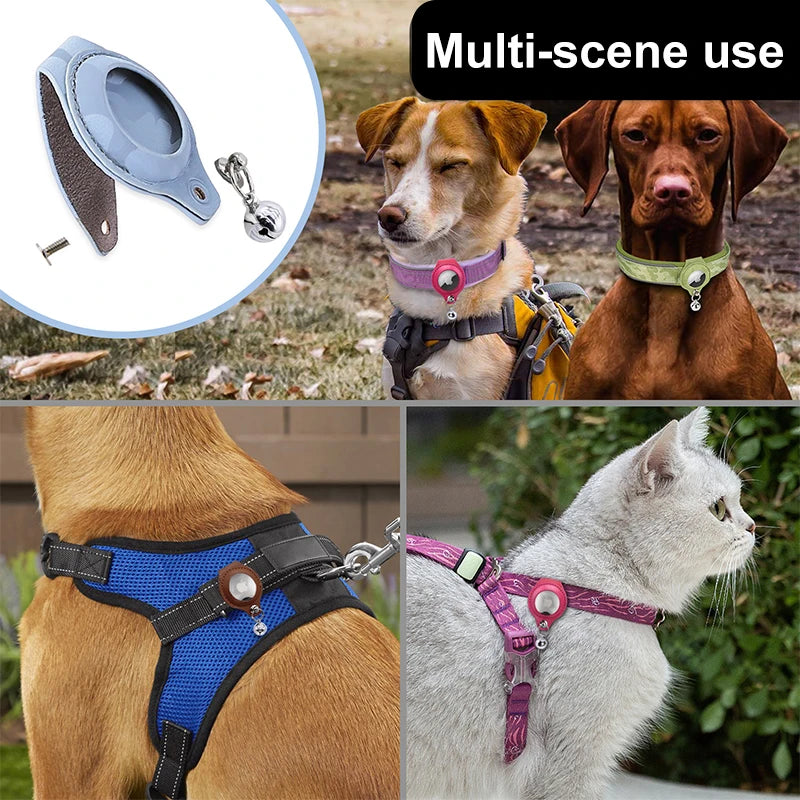 New Removable Locating Pet Collar Airtag Collar Anti-Lost Dog Tracker Protective Case Dog Collar Outdoors Walking Pet Supplies