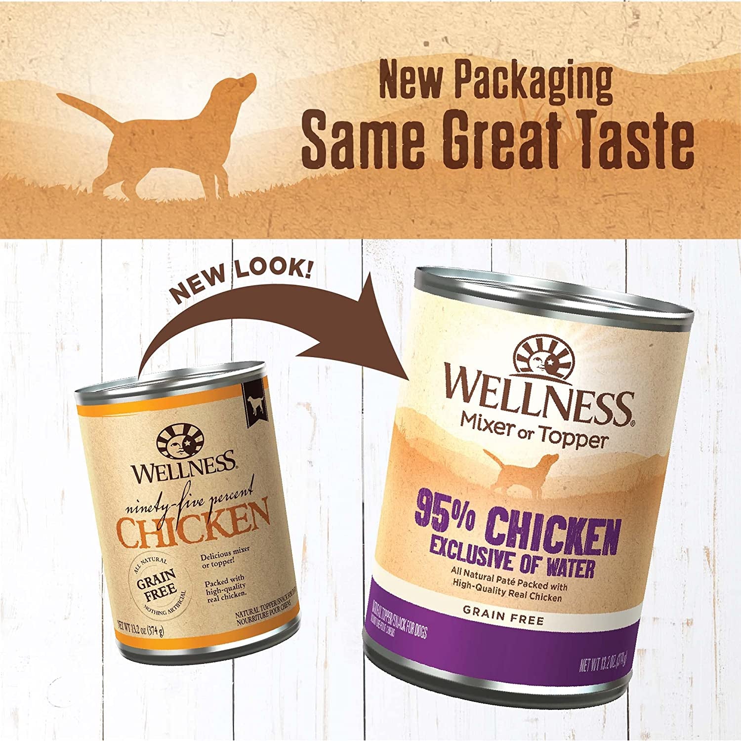 95% Chicken Natural Wet Grain Free Canned Dog Food, 13.2-Ounce Can (Pack of 12)