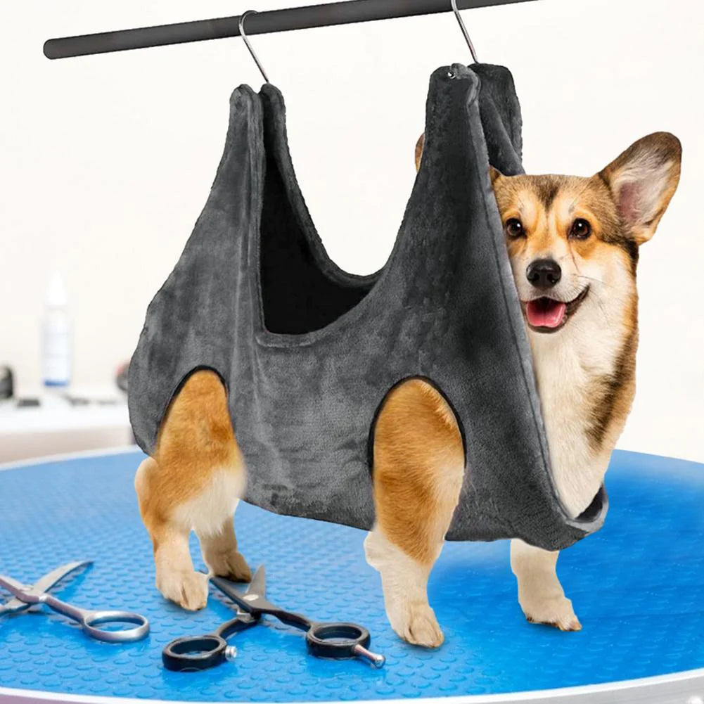 Portable Pet Dog Cat Grooming Hanging Hammock Harness Breathable Groom Helper US