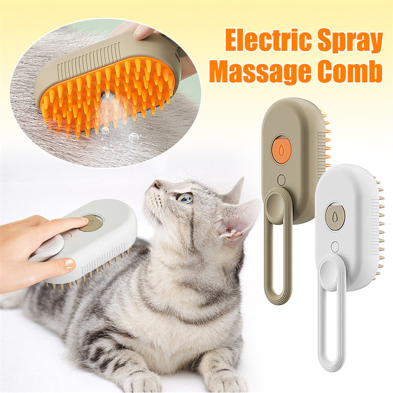 Premium Pet Grooming Steam Brush  
3 In 1 Pet Steam Brush with Electric Spray, Grooming tools and Massage option