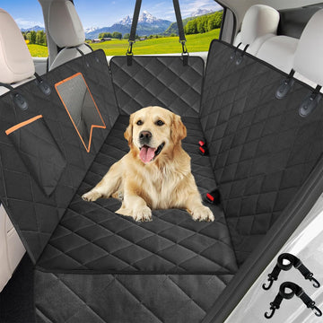 Dog Car Seat Cover for Back Seat,Waterproof Hammock with Mesh Window, Anti-Scratch Nonslip Car Seat Protector for Dogs, 600D Heavy Duty Dog Seat Cover for Cars Trucks and Suvs