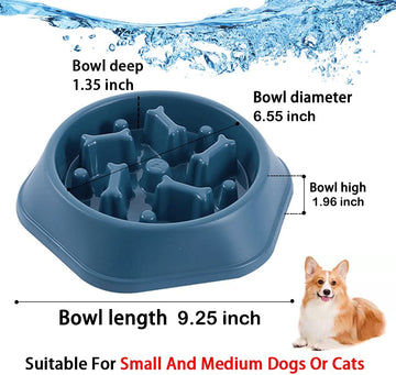 Slow Feeder Dog Bowl anti Gulping Healthy Eating Interactive Bloat Stop Fun Alternative Non Slip Dog Slow Food Feeding Pet Bowl Slow Eating Healthy Design for Small Medium Size Dogs