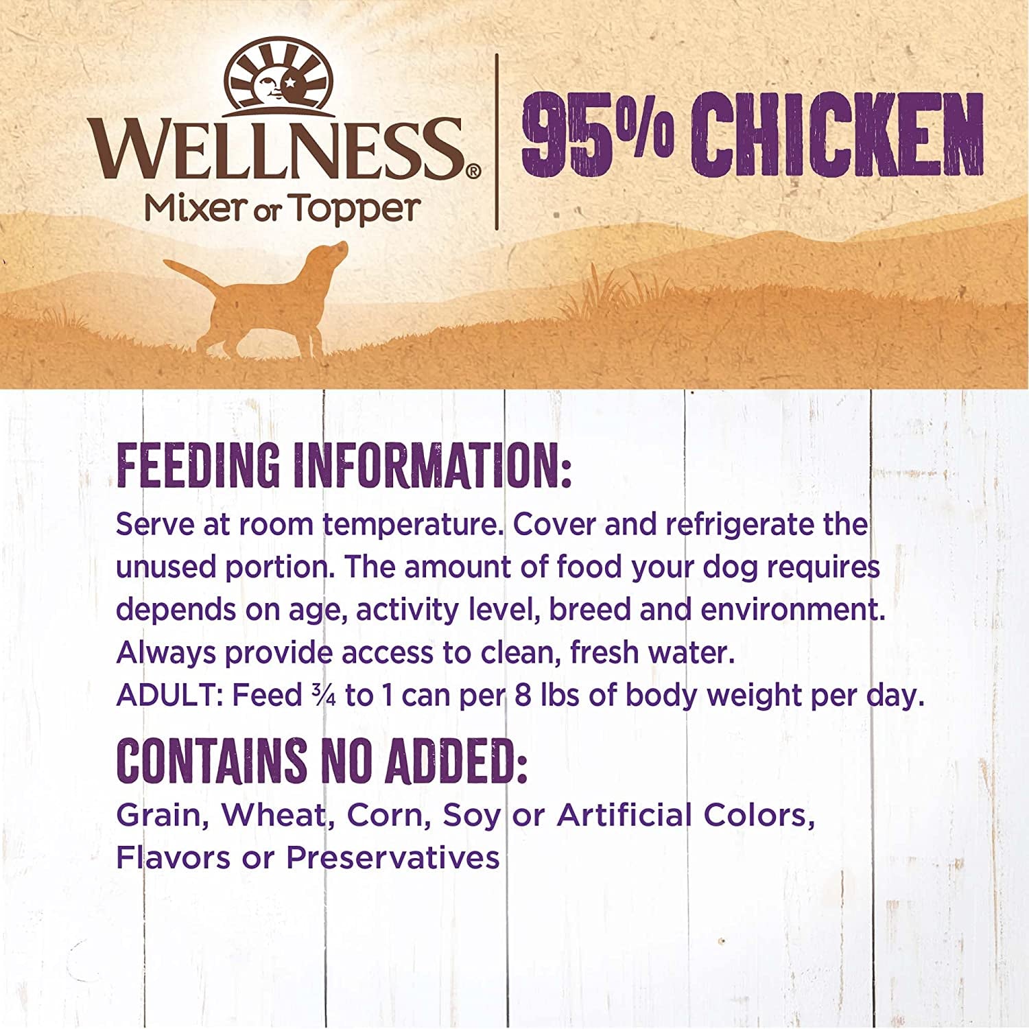 95% Chicken Natural Wet Grain Free Canned Dog Food, 13.2-Ounce Can (Pack of 12)