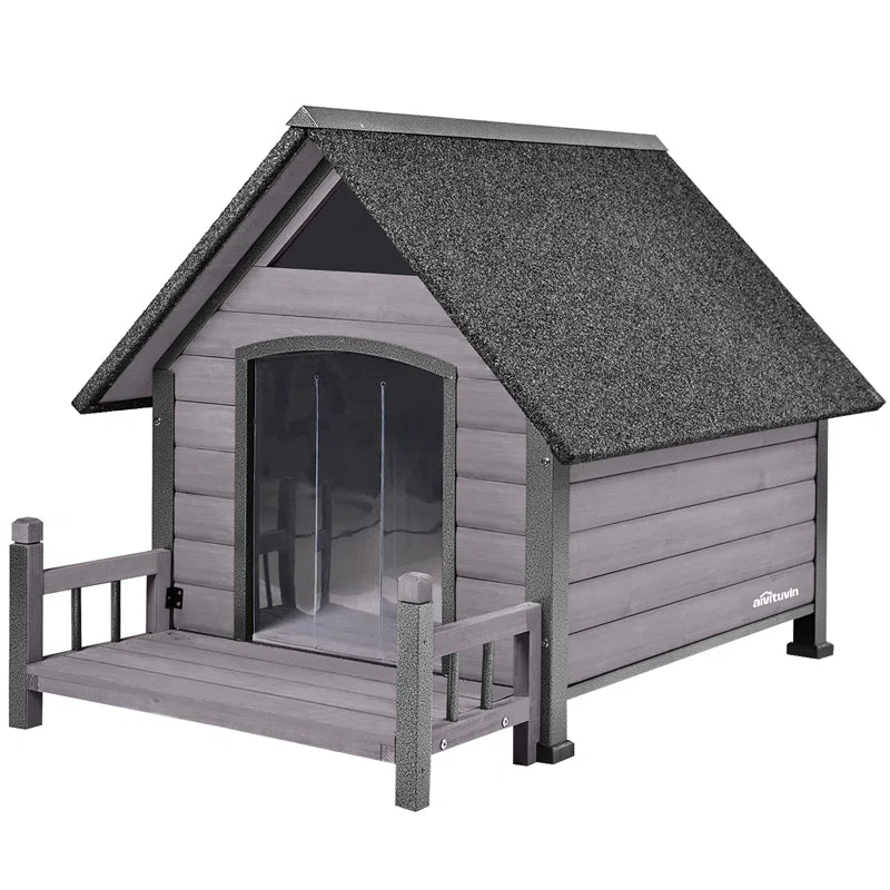 "Rustic Retreat Wooden Dog House - Perfect Home for Your Furry Friend"